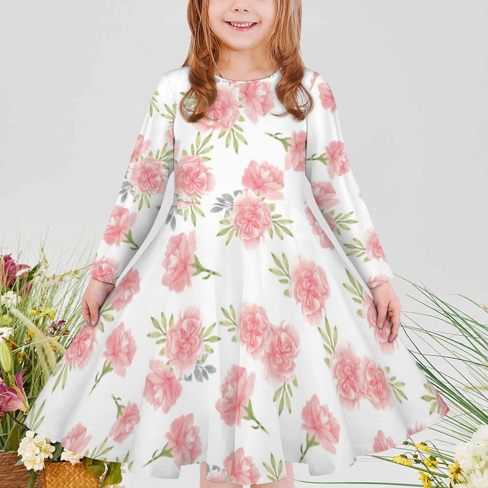 Girls' long sleeve dress