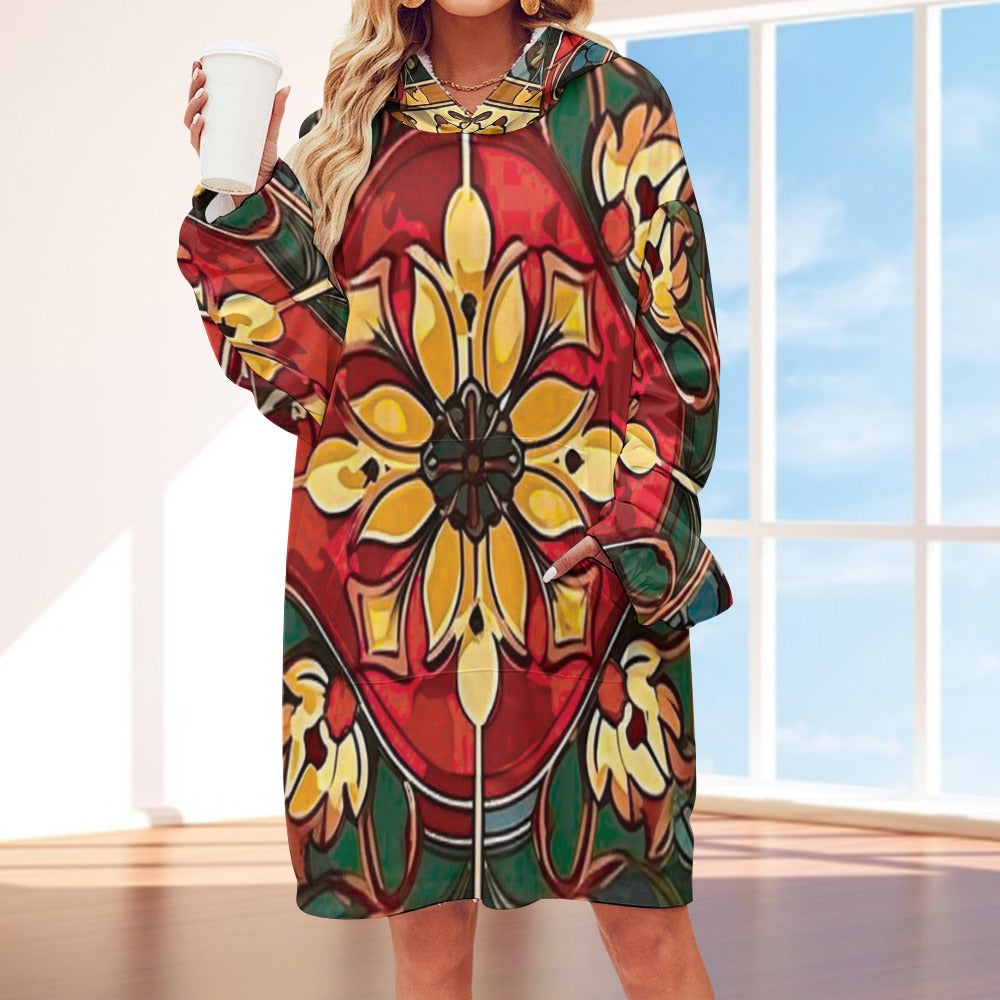 Women's Adult Hooded Blanket Shirt