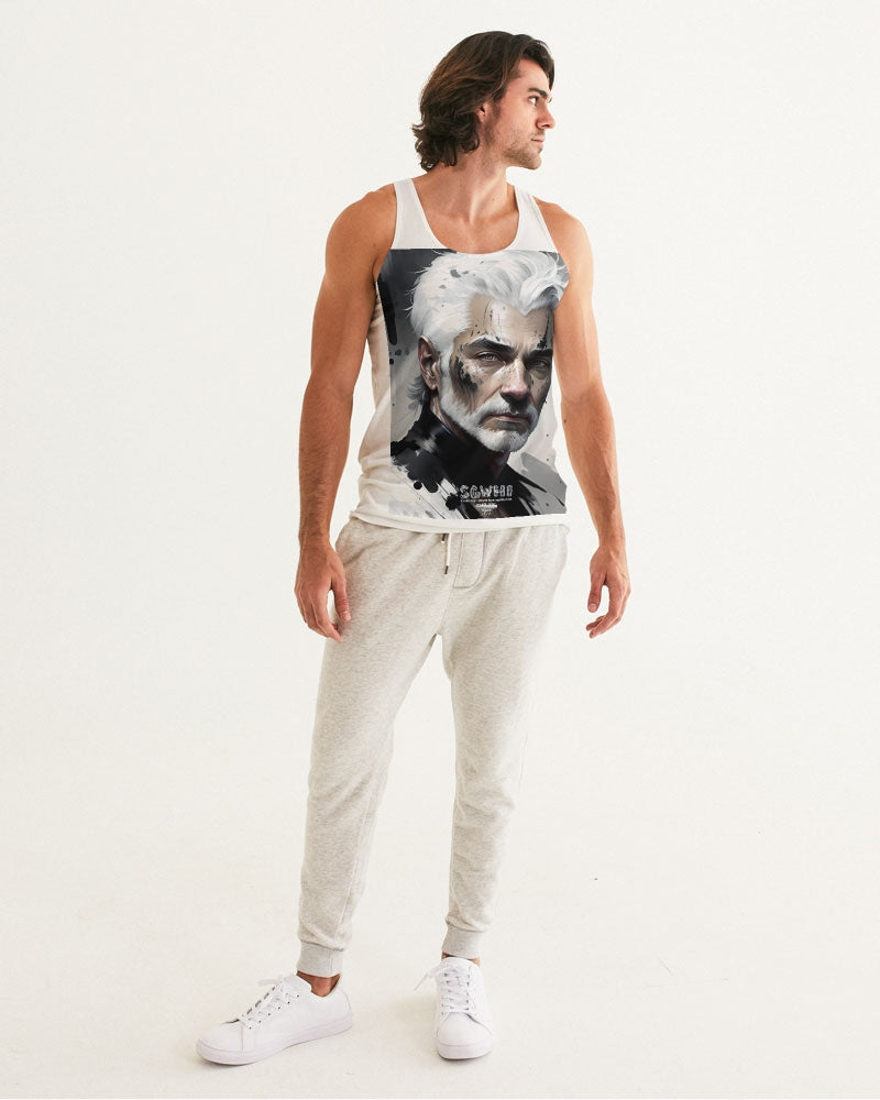 White silver grey fox King Men's All-Over Print Tank