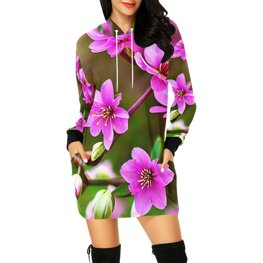 Women's All Over Print Hoodie Mini Dress (H27)