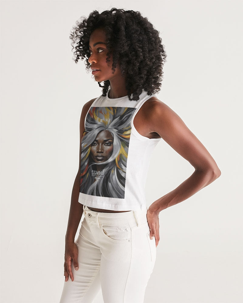 Black Sister Collection [Part 1 ] Women's All-Over Print Cropped Tank