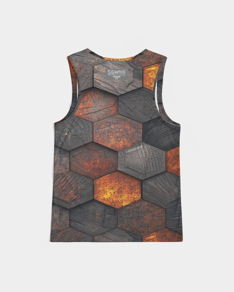 Cool stone hexagon patten 3D Men's All-Over Print Sport Tank