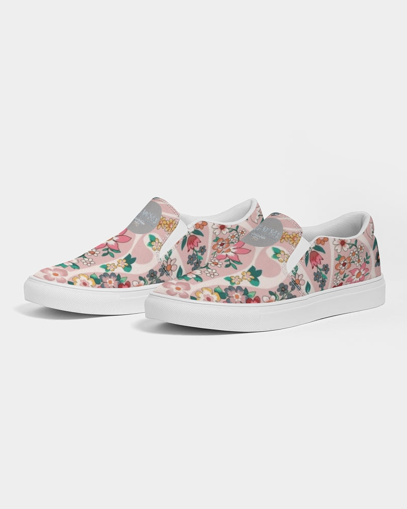 Pink abstract Pretty Sisters Women's Slip-On Canvas Shoe