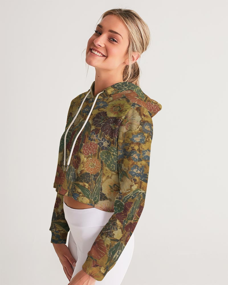 Autumn play Women's All-Over Print Cropped Hoodie