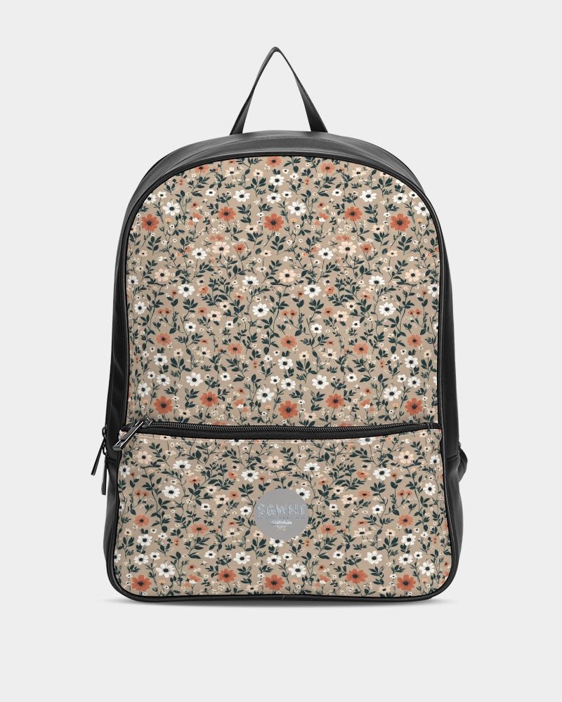 Busy and pretty Classic Faux Leather Backpack