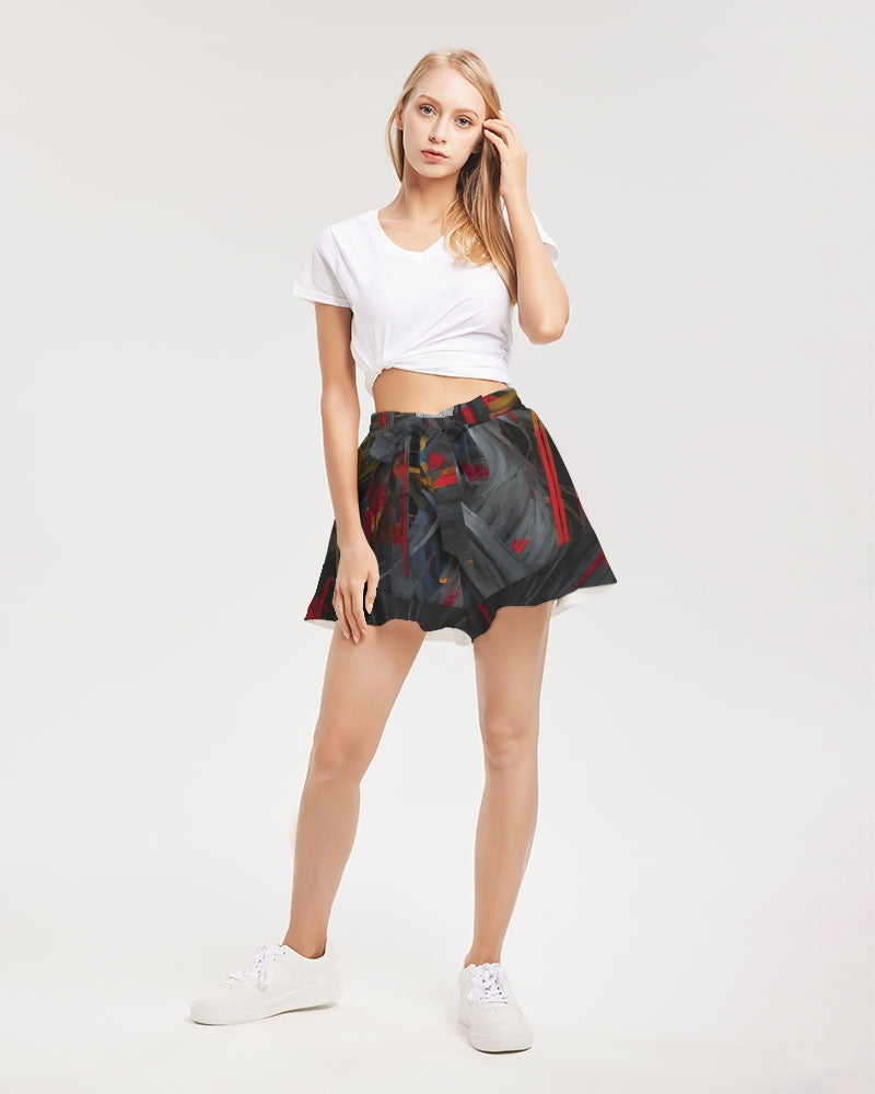 Asian collection [Part 1] Women's All-Over Print Ruffle Shorts