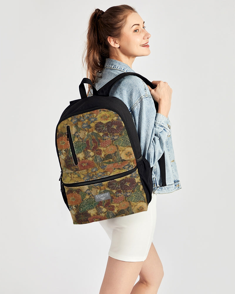 Autumn play Duo-Zip Front Canvas Backpack