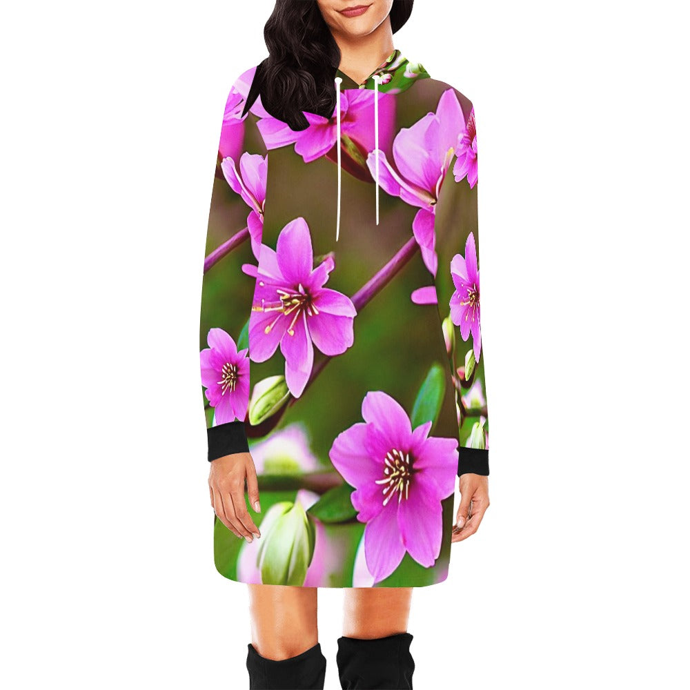 Women's All Over Print Hoodie Mini Dress (H27)