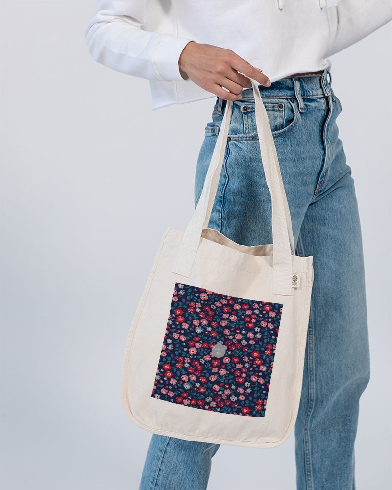 Midnight blue pretty glance.  Organic Cotton Canvas Market Tote | Econscious