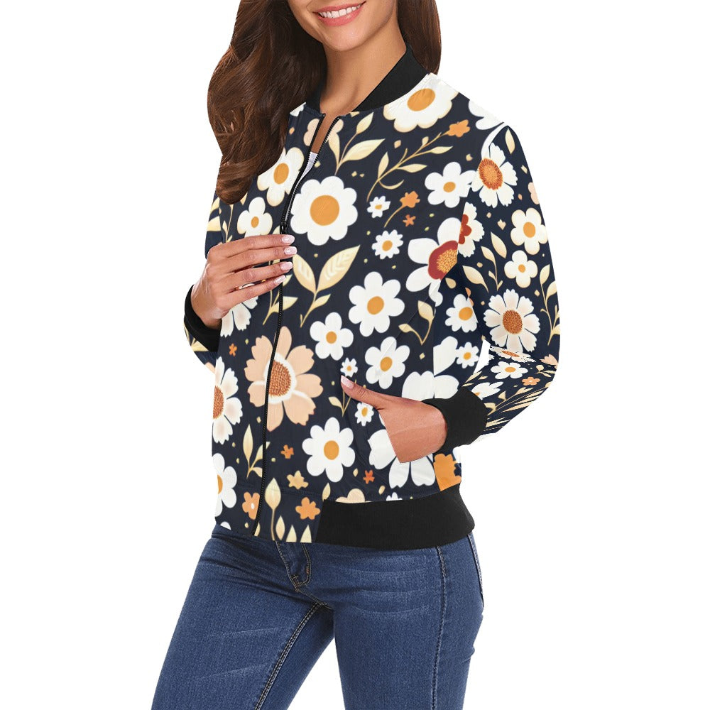 All Over Print Bomber Jacket for Women ( H19)