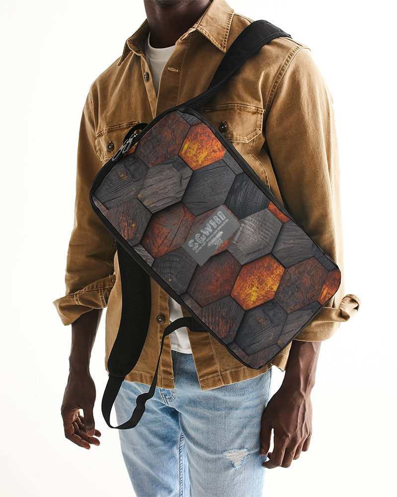 Cool stone hexagon patten 3D Slim Tech Backpack