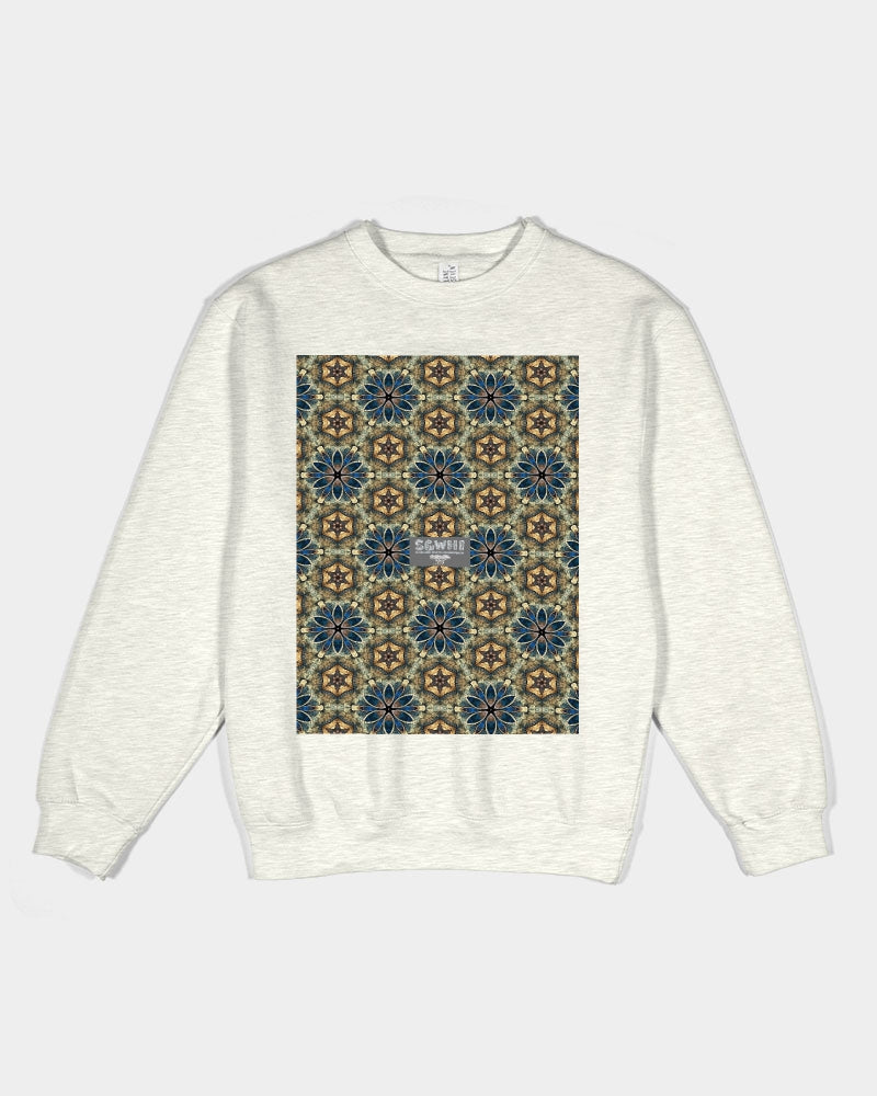 Green & Dark Blue almost star pattern. Unisex Premium Crewneck Sweatshirt | Lane Seven