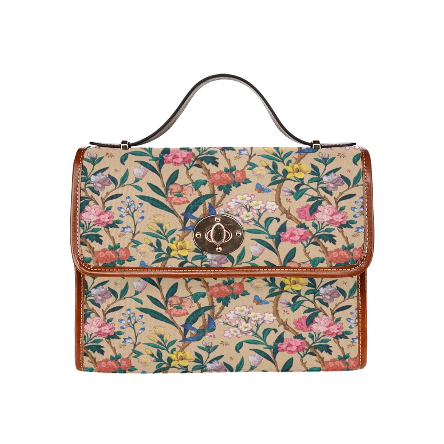 Waterproof Canvas Bag-Brown (All Over Print) (1641)