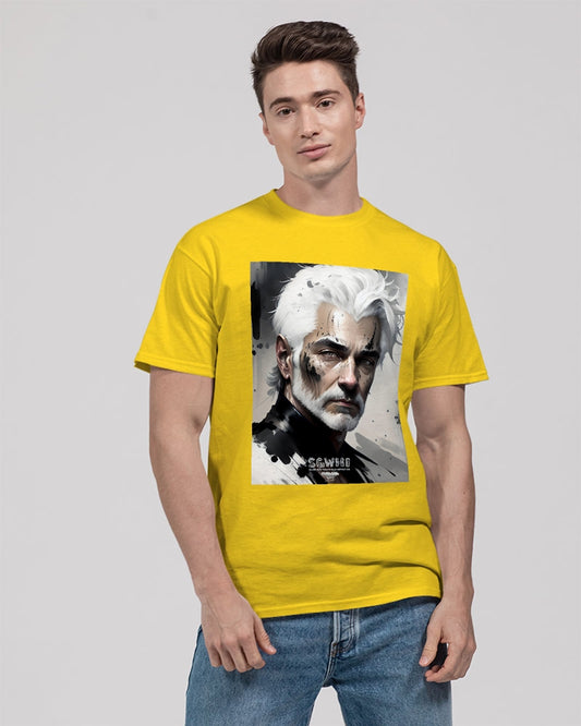 White silver grey fox King Unisex Heavy Cotton T-Shirt | Gildan