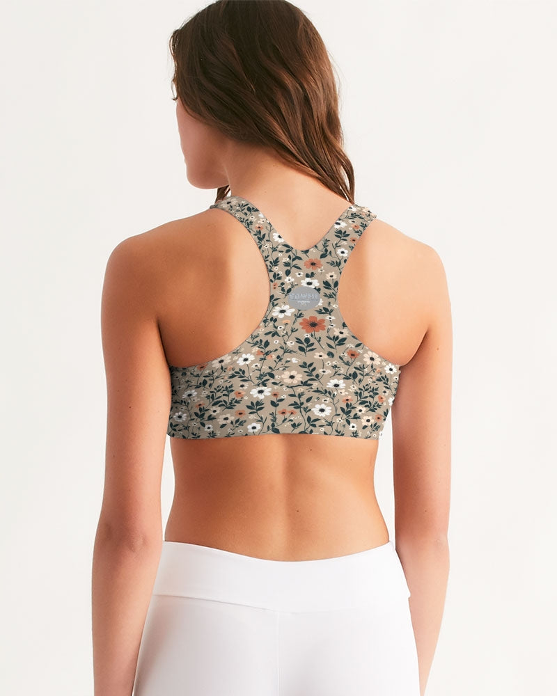 Busy and pretty Women's All-Over Print Seamless Sports Bra