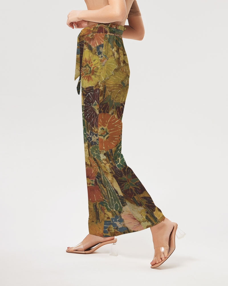 Autumn play Women's All-Over Print High-Rise Wide Leg Pants