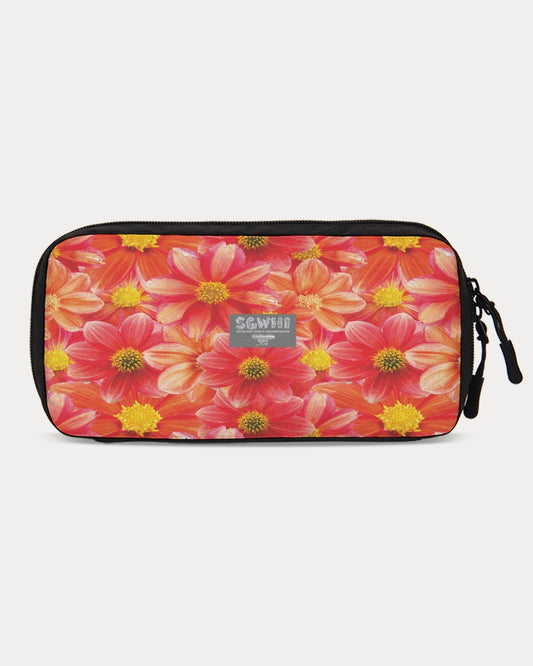 Beautiful blood orange flower design Small Travel Organizer