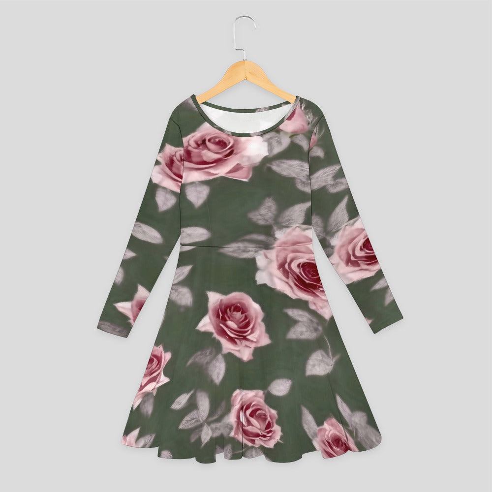 Girls' long sleeve dress