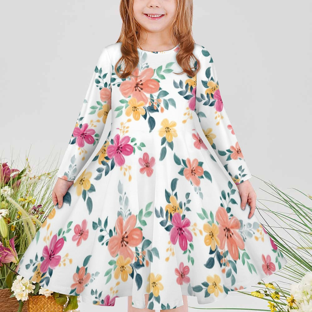 Girls' long sleeve dress