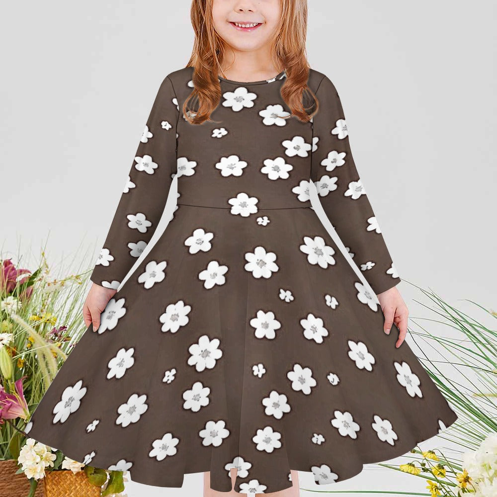 Girls' long sleeve dress