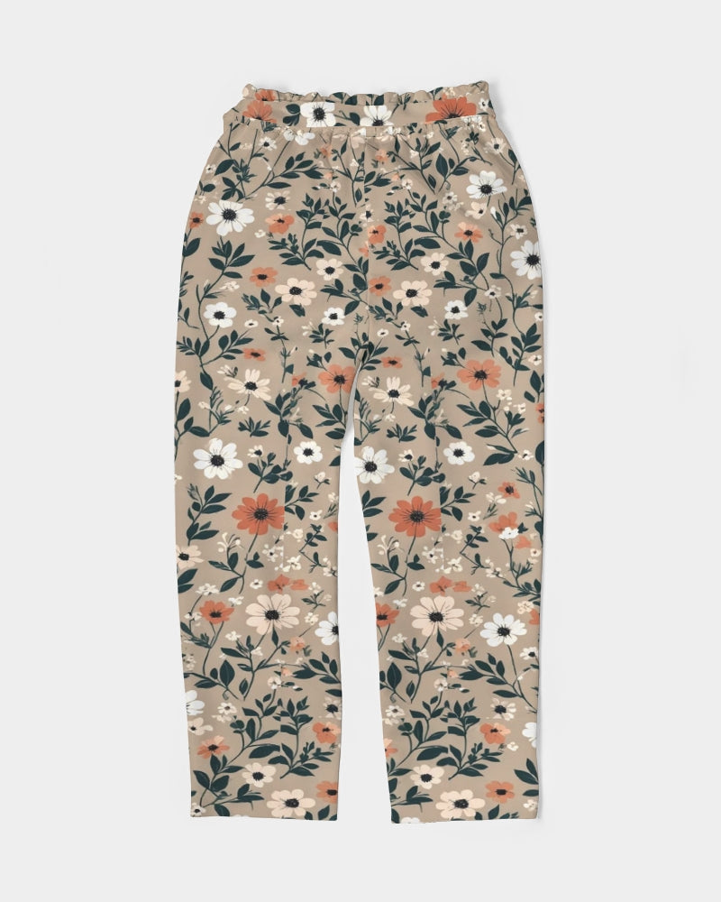 Busy and pretty Women's All-Over Print Belted Tapered Pants