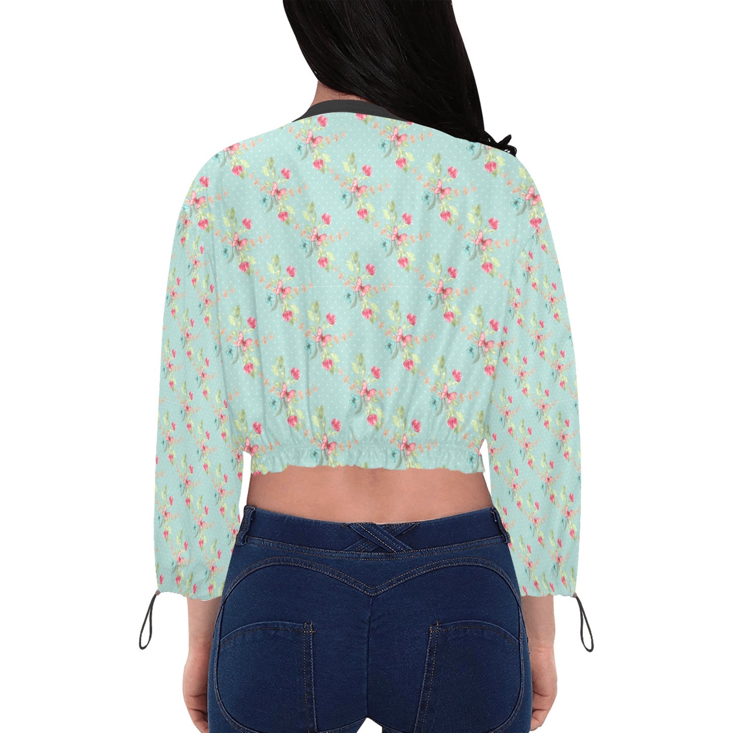 Women's Chiffon Cropped Jacket (Model H30)