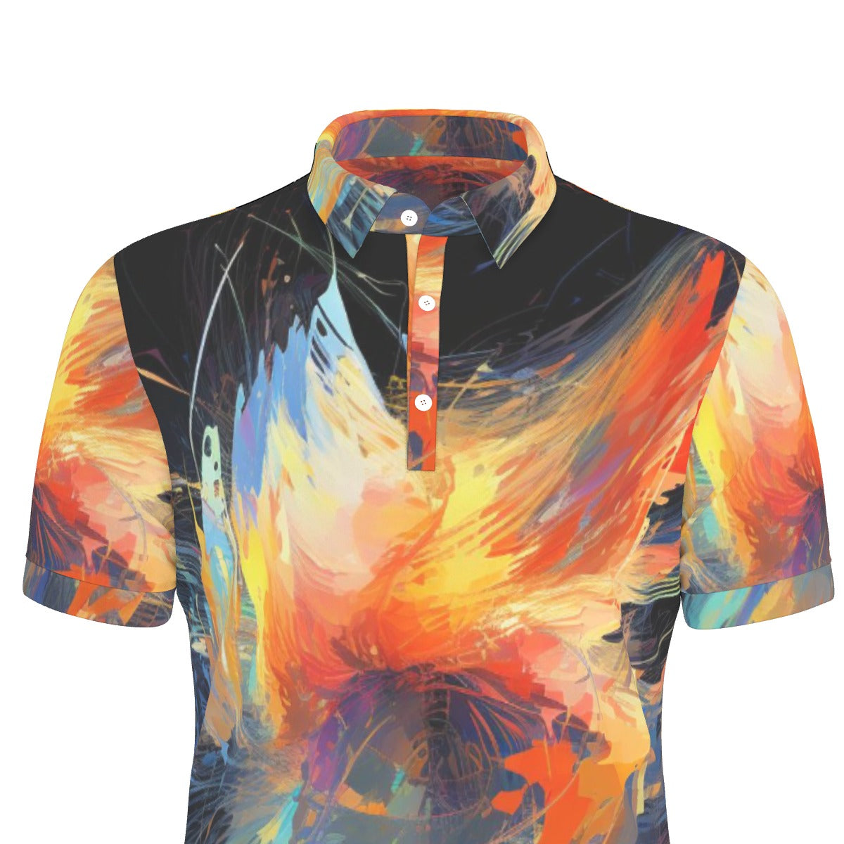 All-Over Print Men's Stretch Polo Shirt