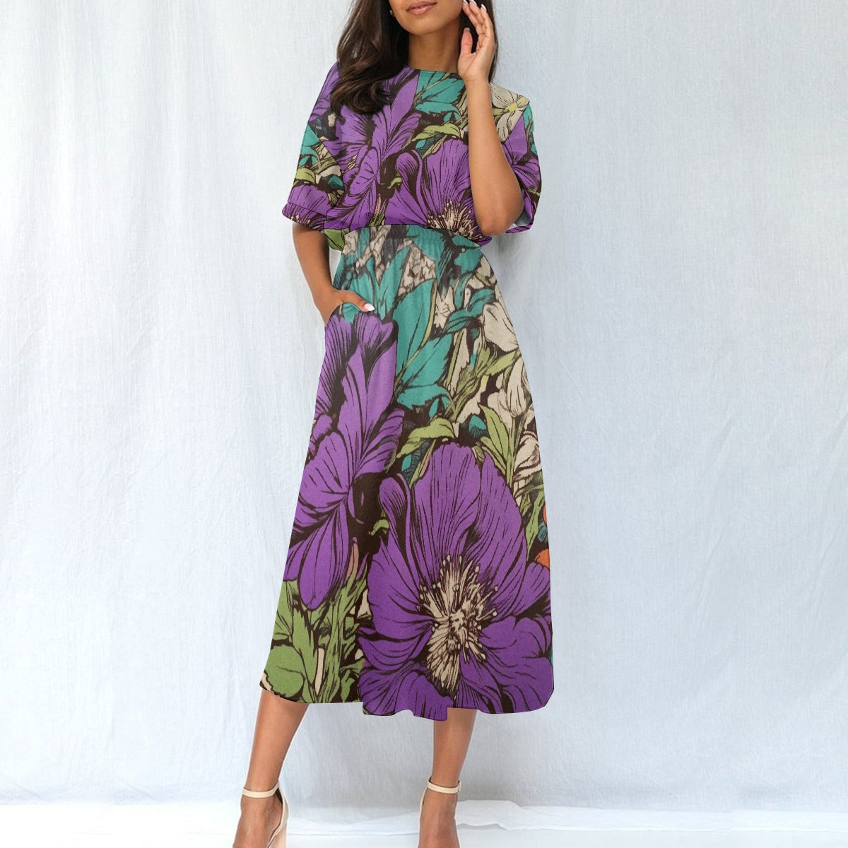 All-Over Print Women's Elastic Waist Dress