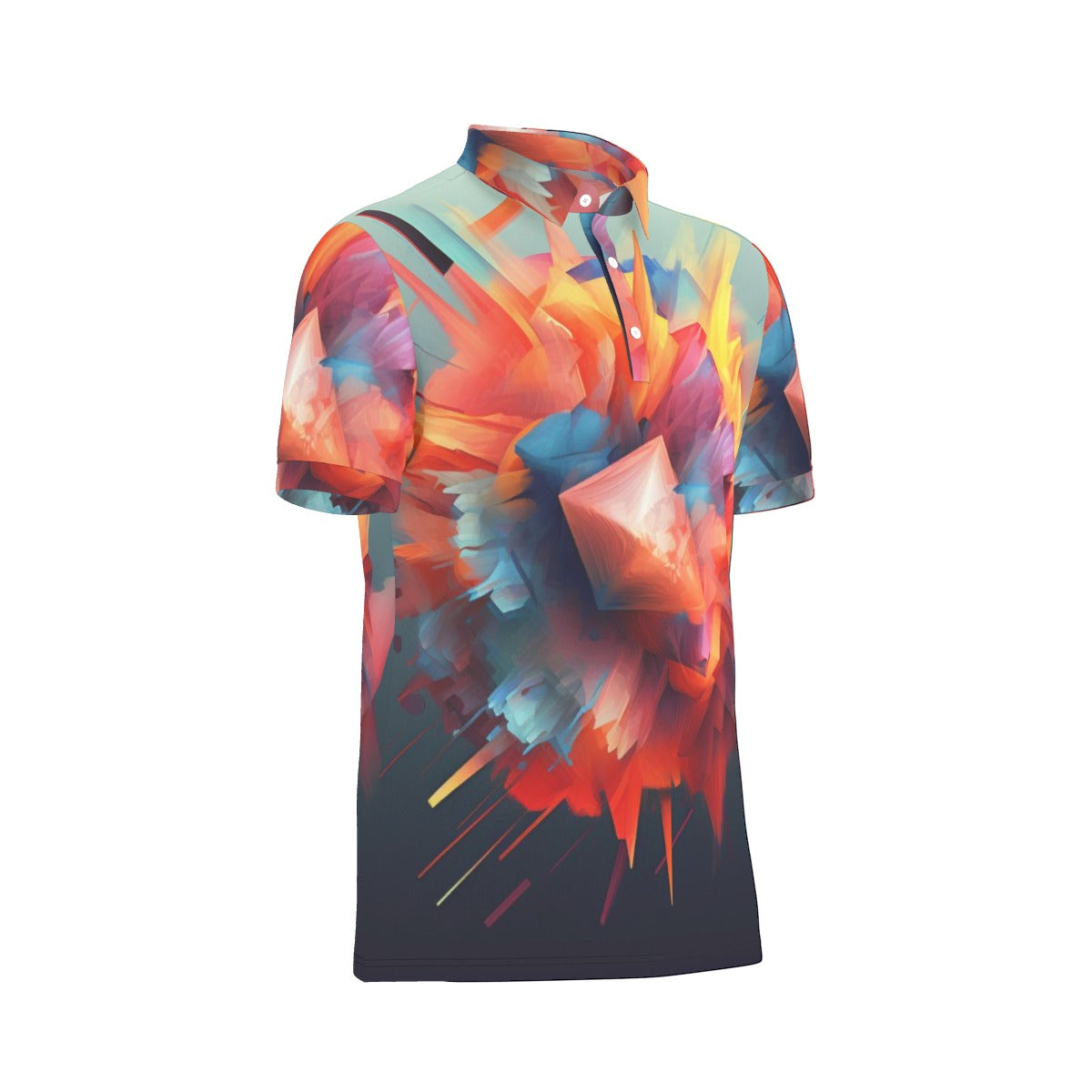 All-Over Print Men's Stretch Polo Shirt