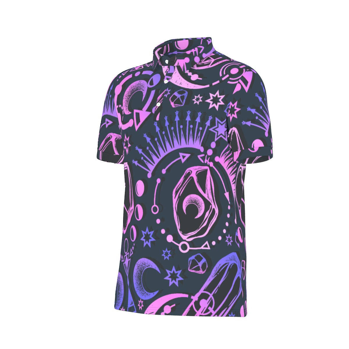 All-Over Print Men's Stretch Polo Shirt