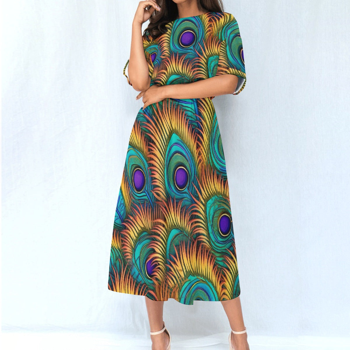 All-Over Print Women's Elastic Waist Dress