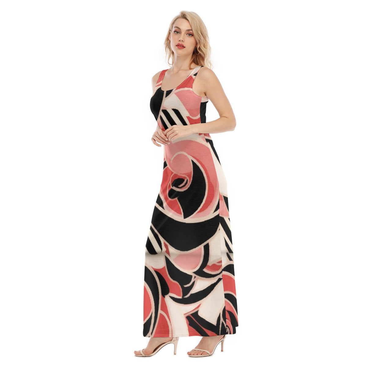 All-Over Print Women's Vest Dress | Length To Ankle