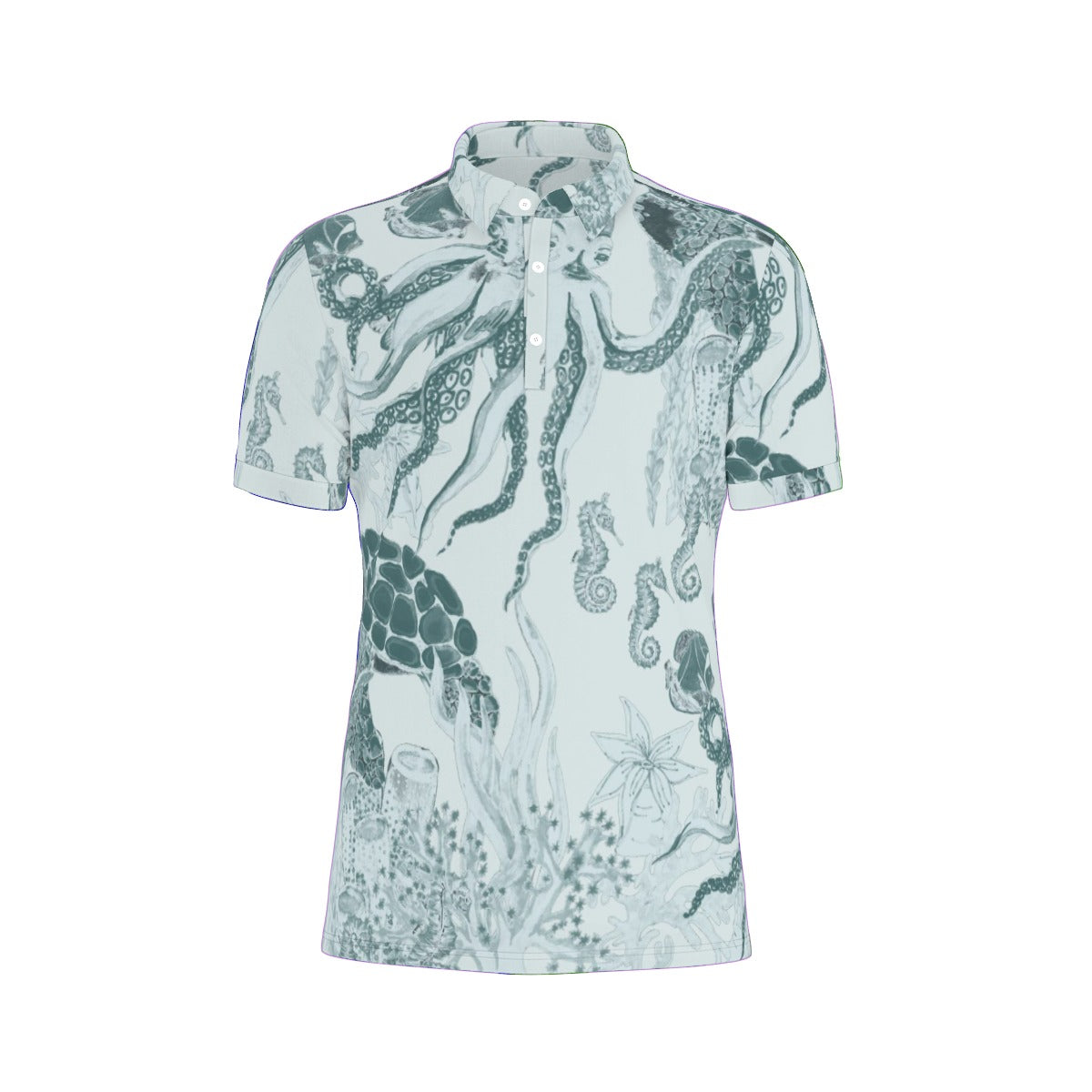 All-Over Print Men's Stretch Polo Shirt