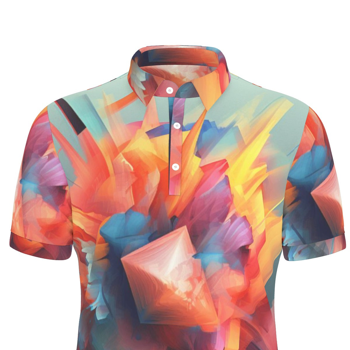 All-Over Print Men's Stretch Polo Shirt