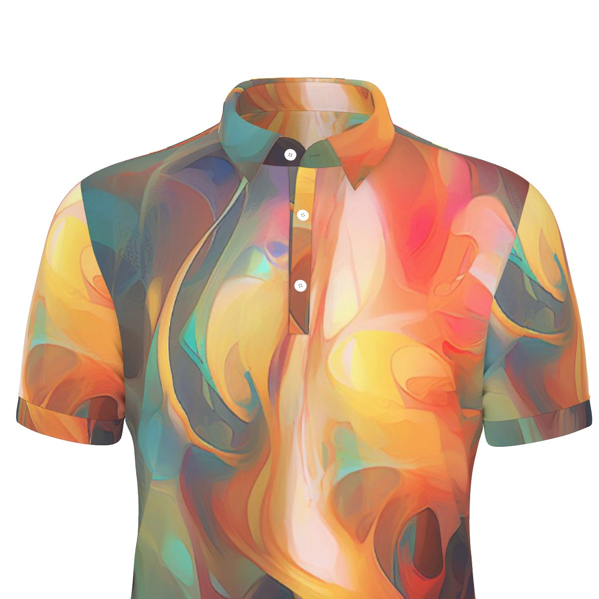 All-Over Print Men's Stretch Polo Shirt