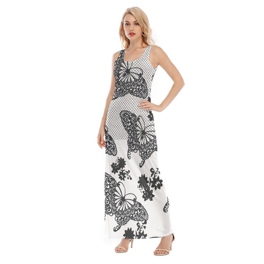 All-Over Print Women's Vest Dress | Length To Ankle