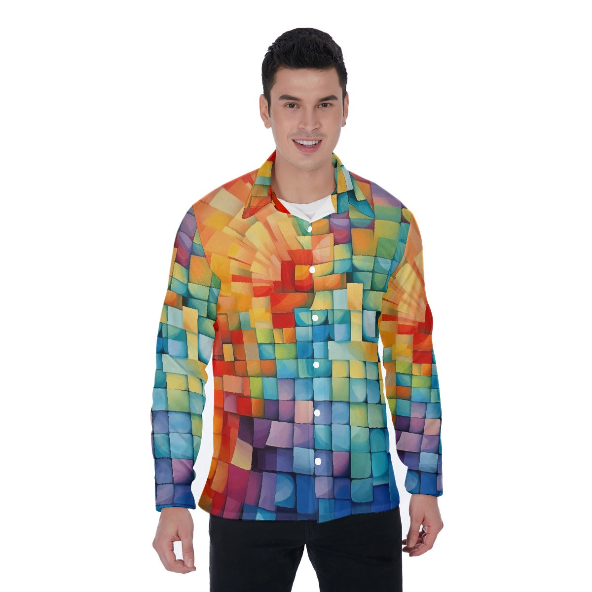 All-Over Print Men's Long Sleeve Shirt