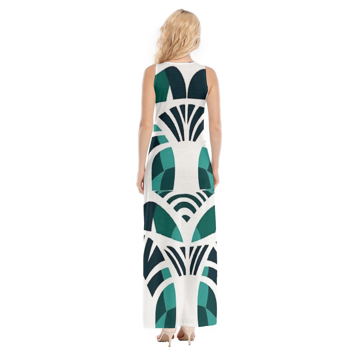 All-Over Print Women's Vest Dress | Length To Ankle