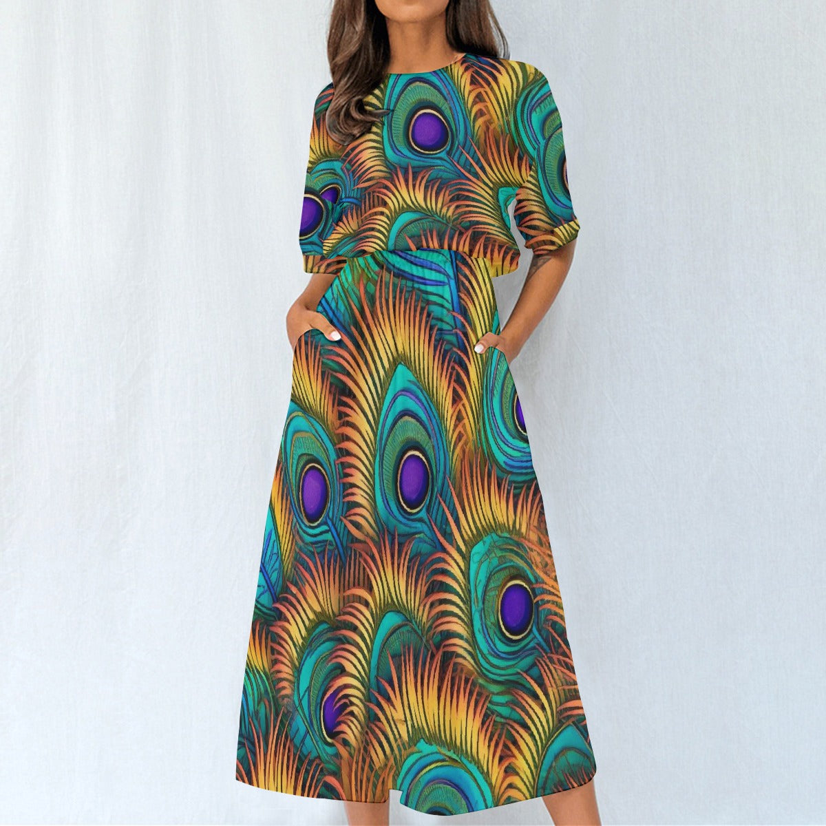 All-Over Print Women's Elastic Waist Dress