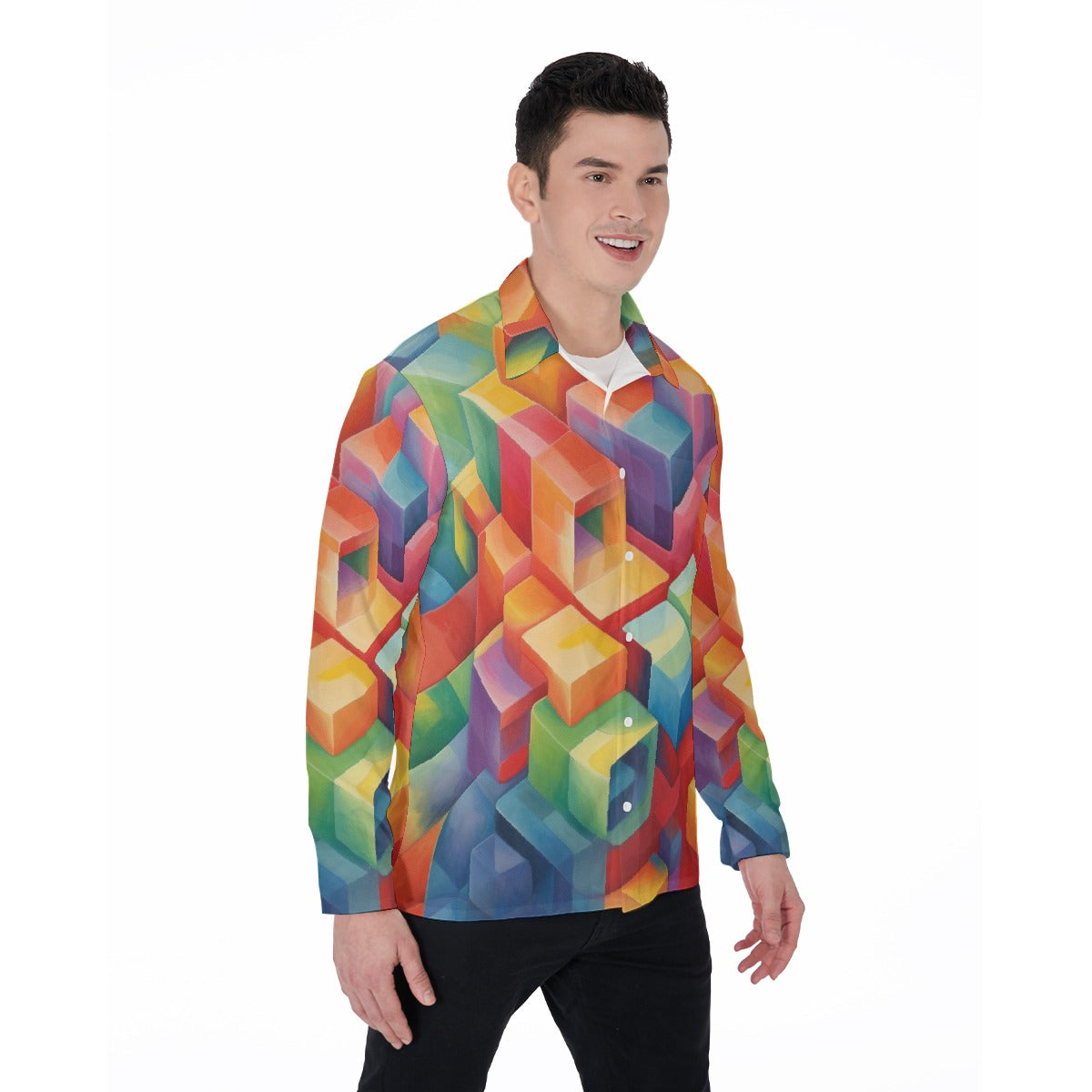 All-Over Print Men's Long Sleeve Shirt