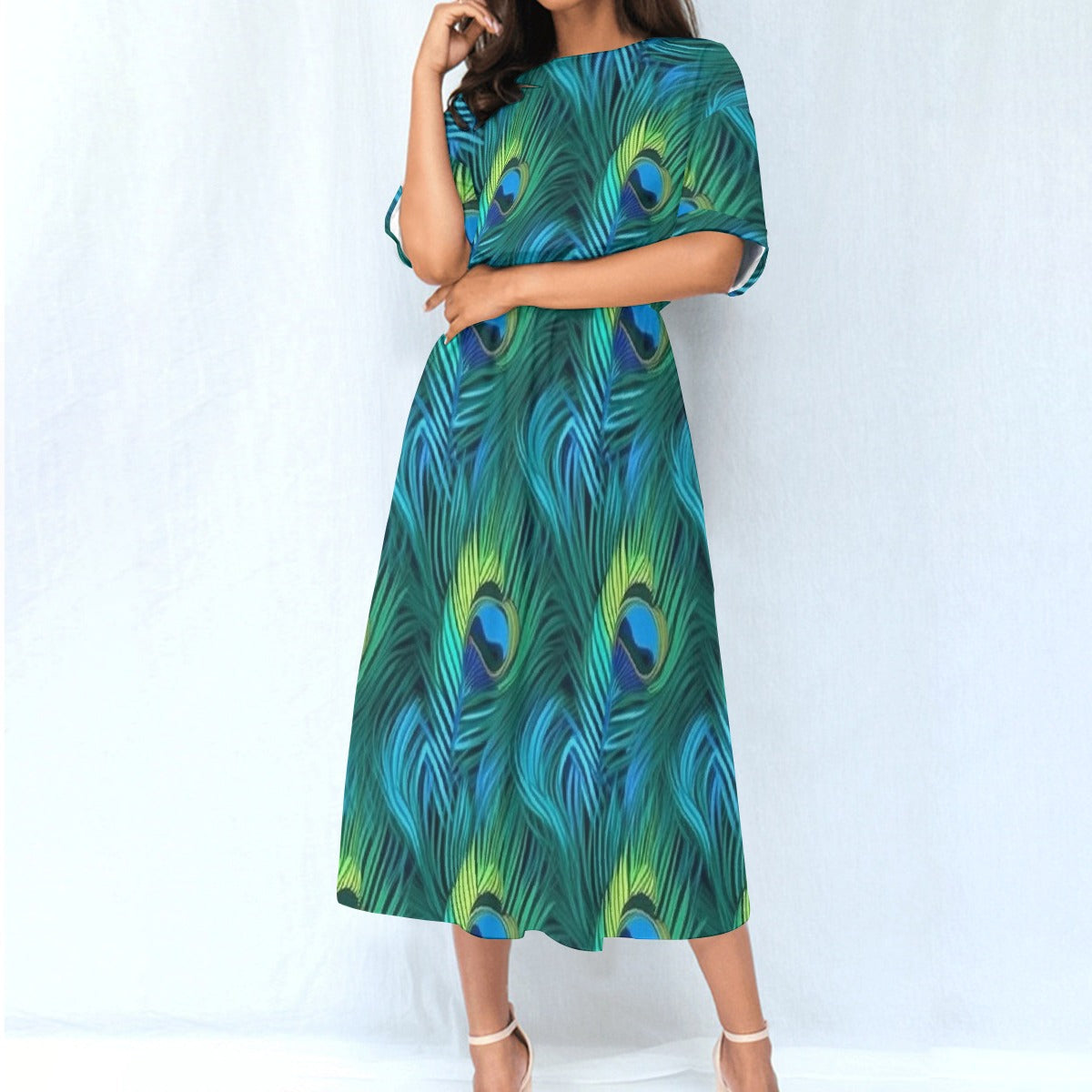 All-Over Print Women's Elastic Waist Dress