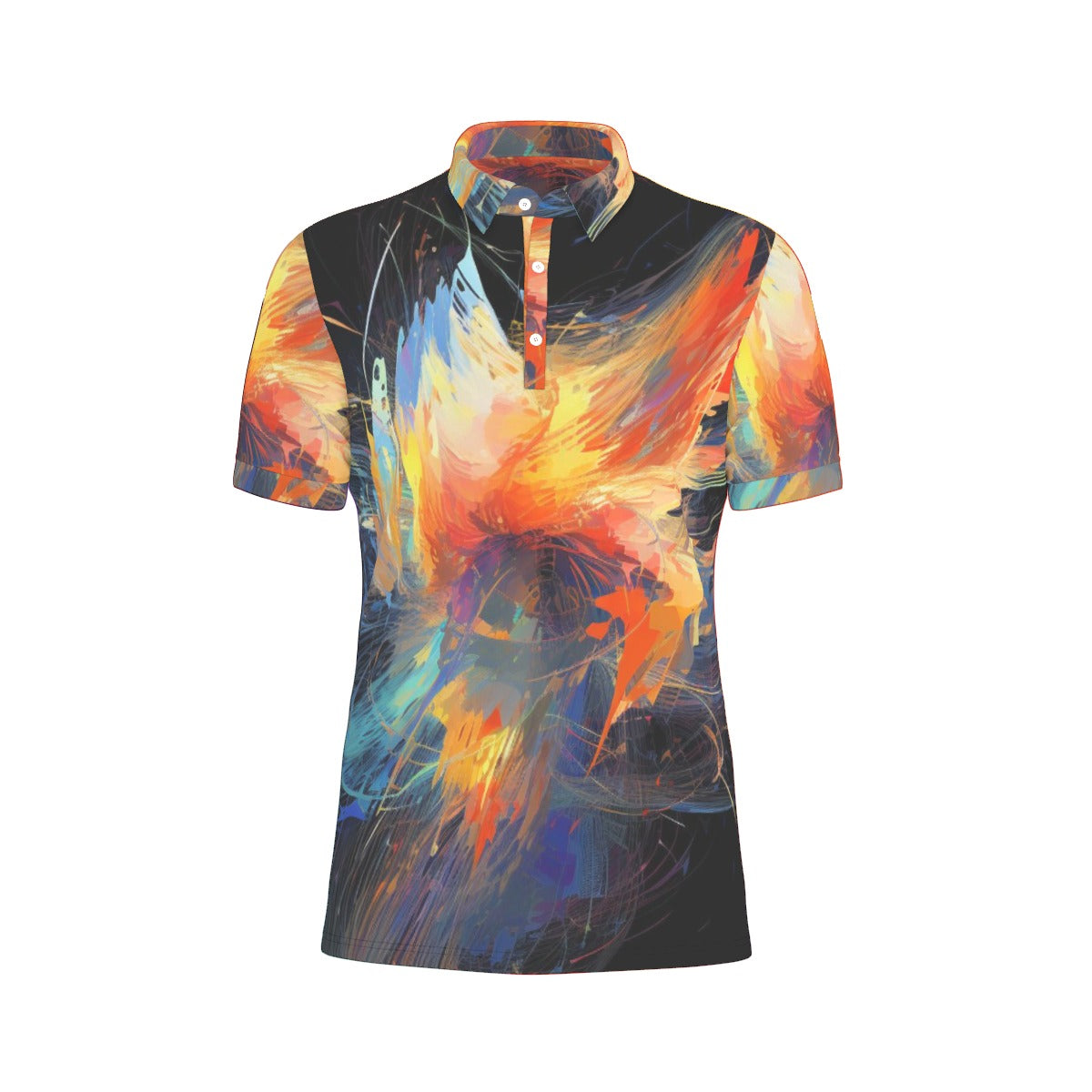 All-Over Print Men's Stretch Polo Shirt