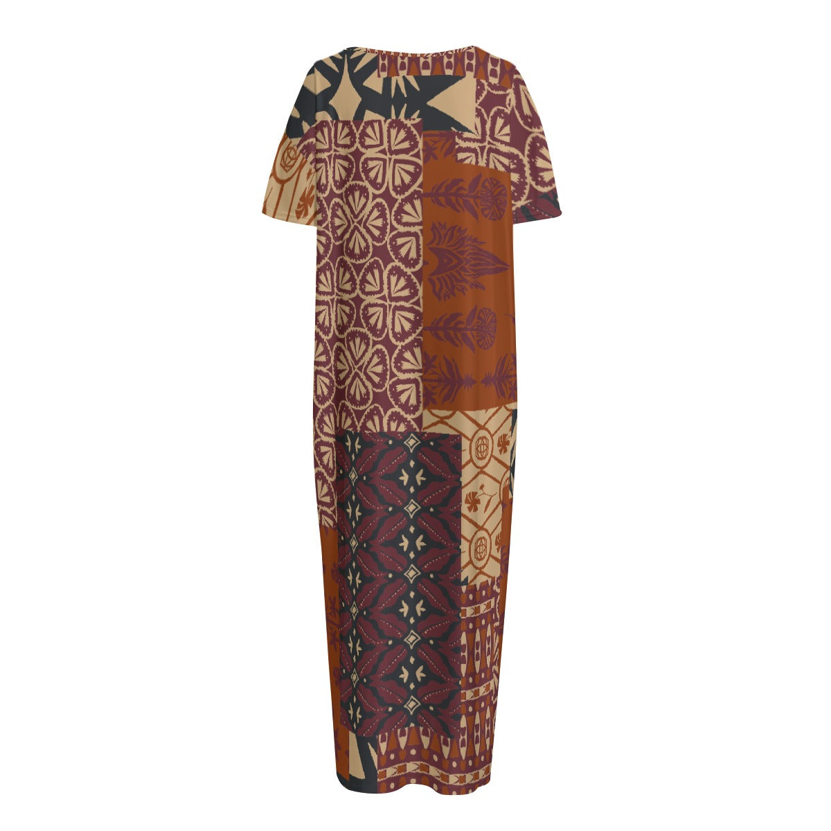 All-Over Print Women's Night Long Dress With Pocket