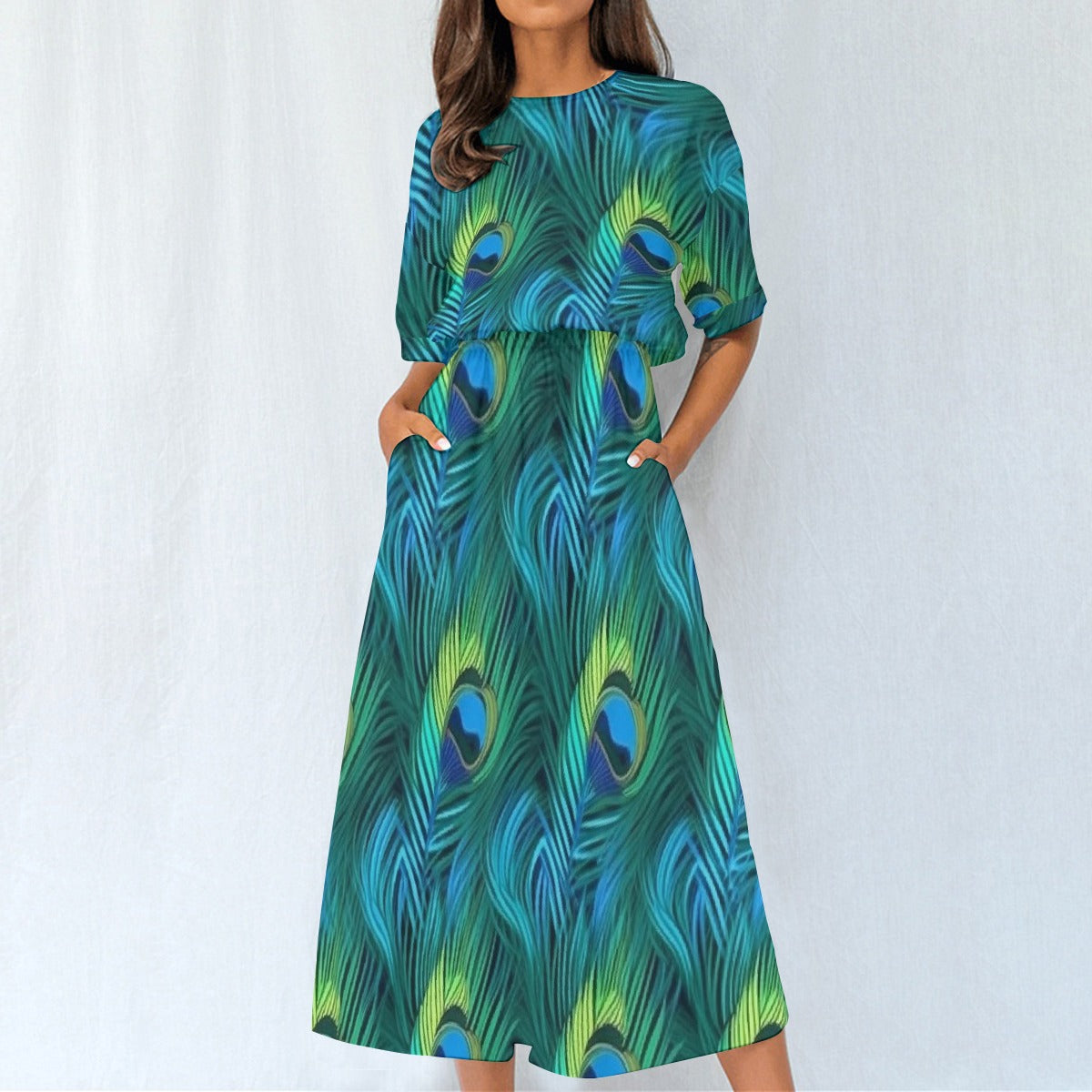 All-Over Print Women's Elastic Waist Dress