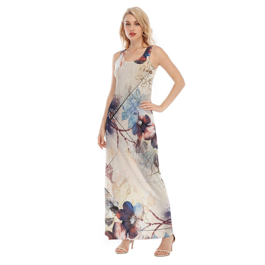 All-Over Print Women's Vest Dress | Length To Ankle