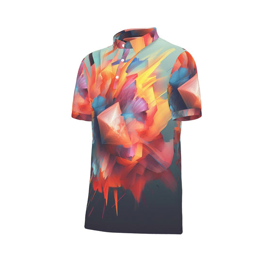 All-Over Print Men's Stretch Polo Shirt