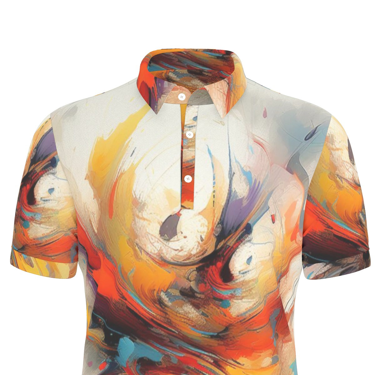 All-Over Print Men's Stretch Polo Shirt