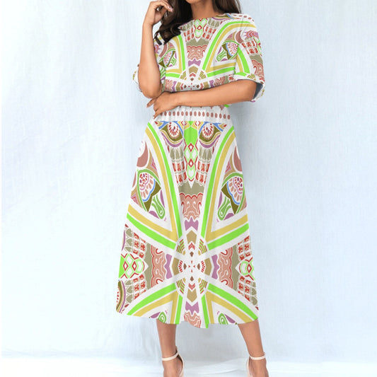 All-Over Print Women's Elastic Waist Dress