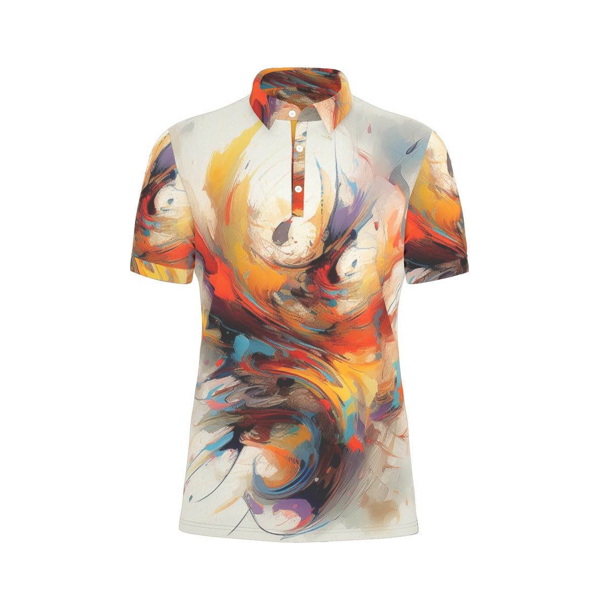 All-Over Print Men's Stretch Polo Shirt