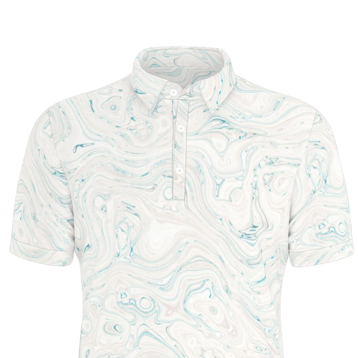 All-Over Print Men's Stretch Polo Shirt